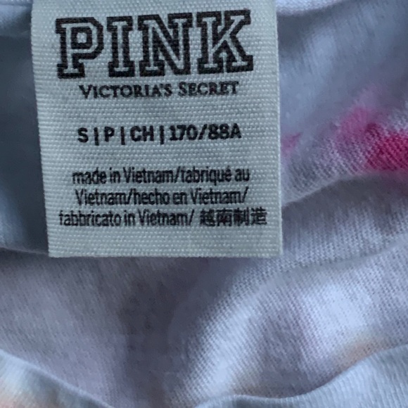 VS pink T-shirt. Fits larger size small. - Picture 2 of 2
